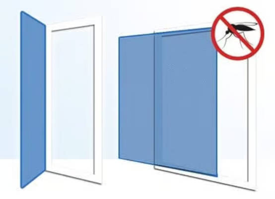 Esquema de mosquitera para puerta