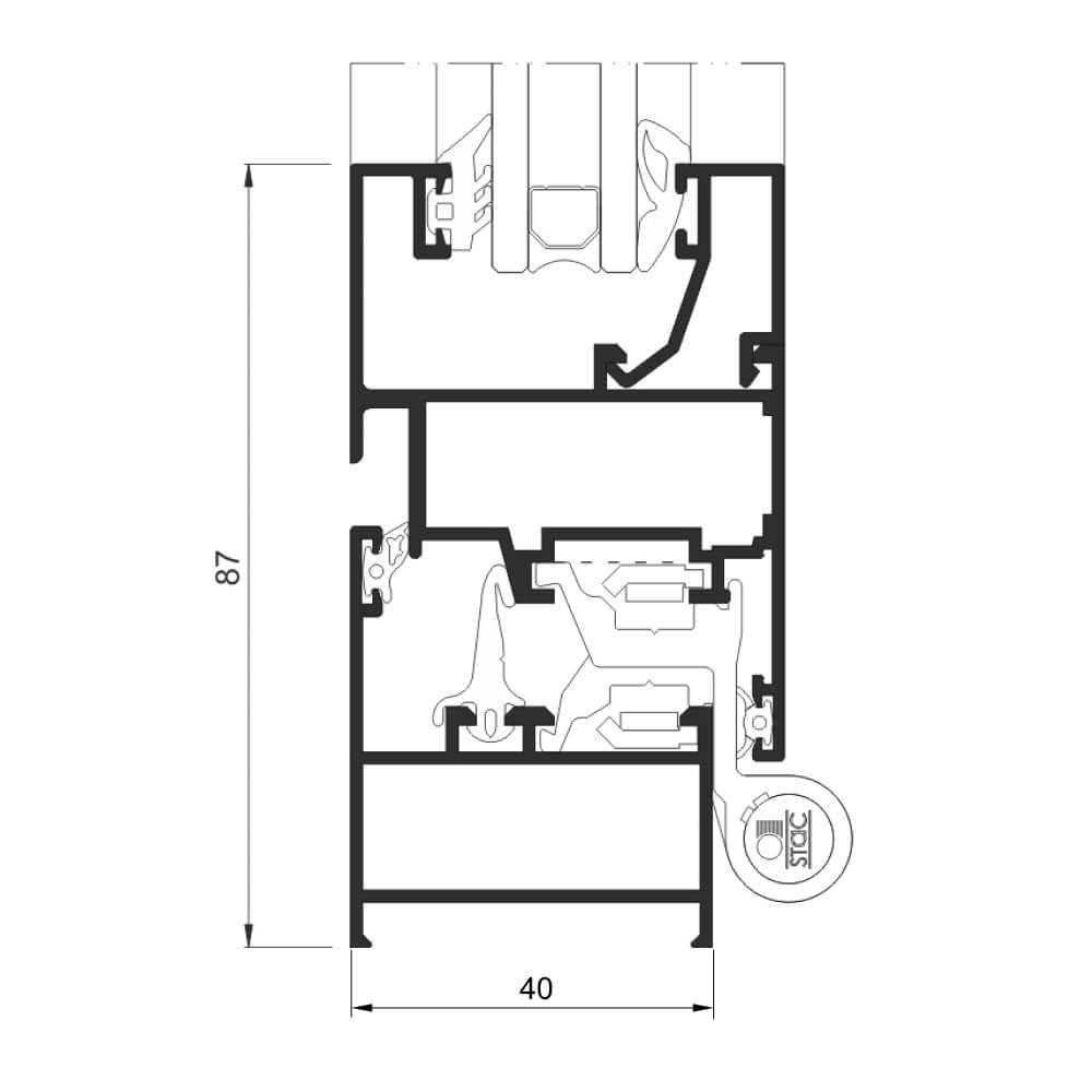 Plano sección Cortizo COR 2300