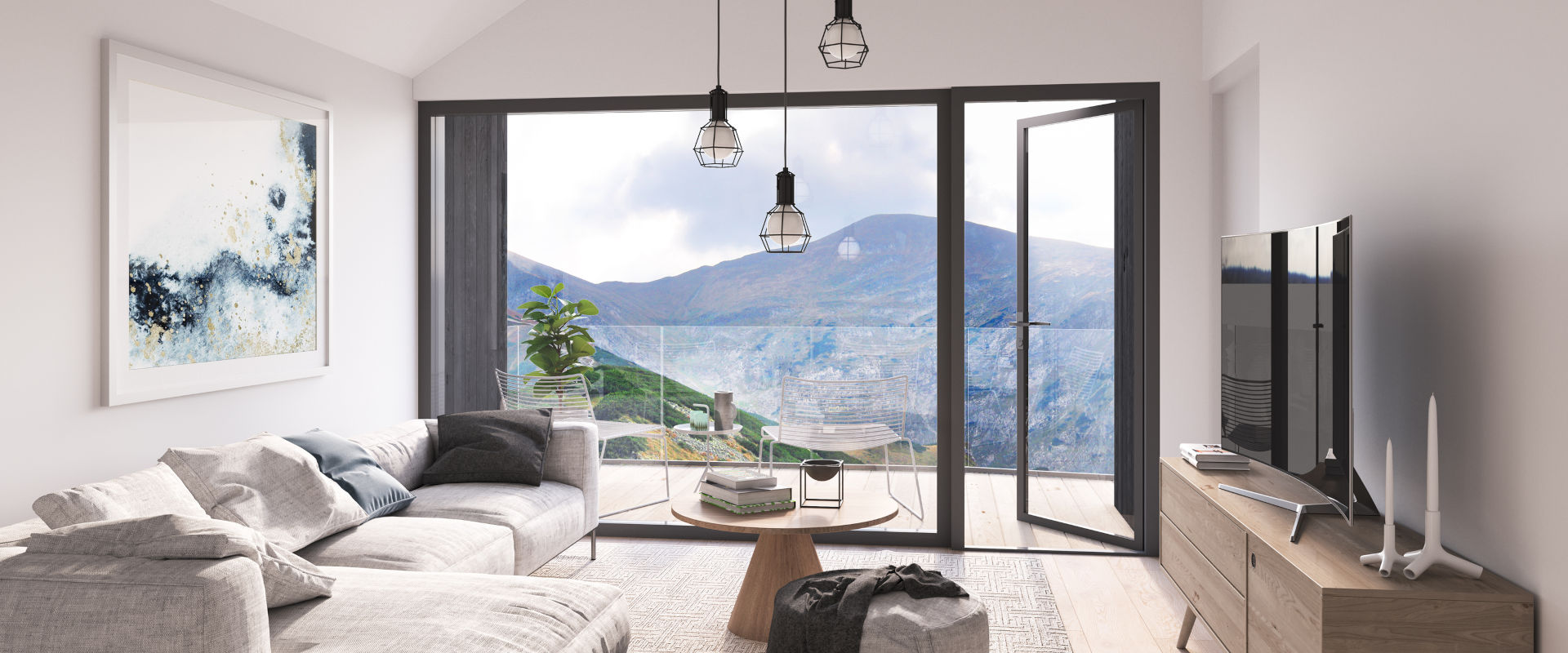 Puerta balconera panoramica