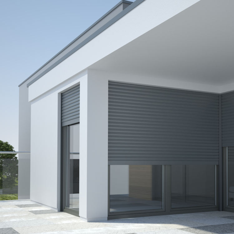 Puertas balconeras con persiana integrada