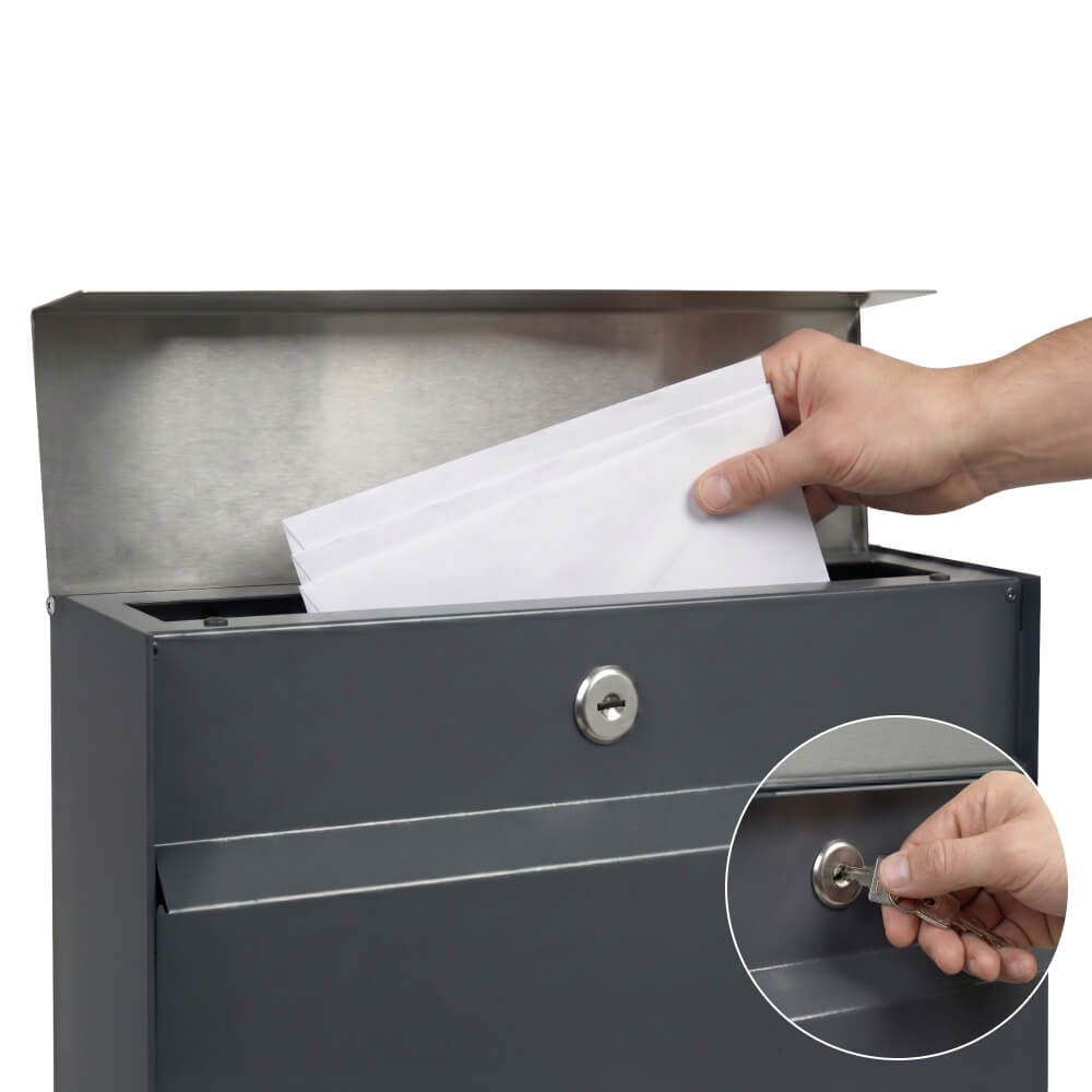Detalle de la cerradura del buzón de correo RENZ Cloud