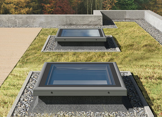 Claraboya instalada en cubierta plana