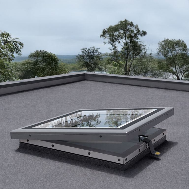 Claraboya eléctrica para techo plano