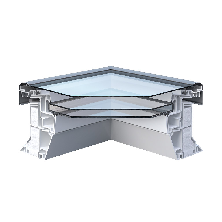 Sección del perfil de claraboya