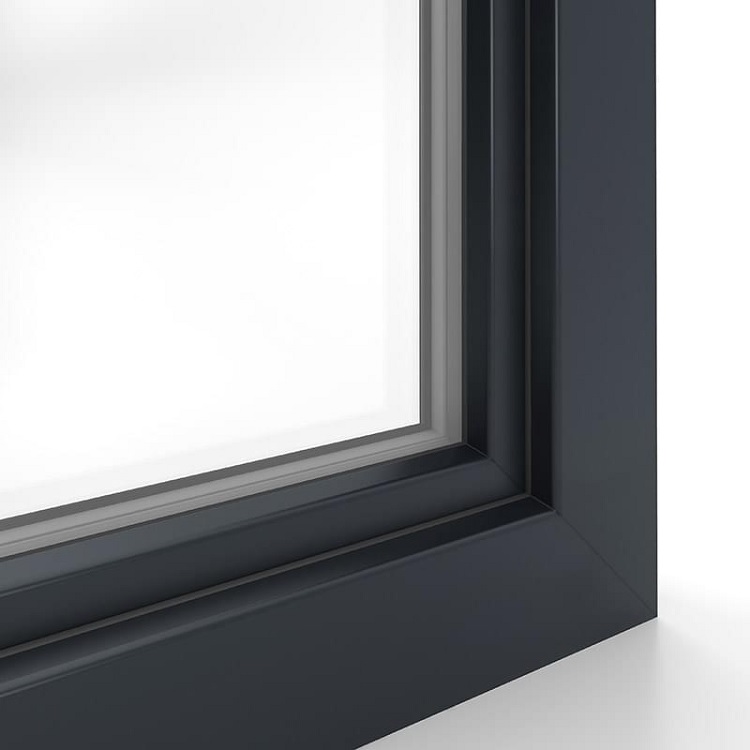 Estructura de arena gris antracita para ventanas de PVC