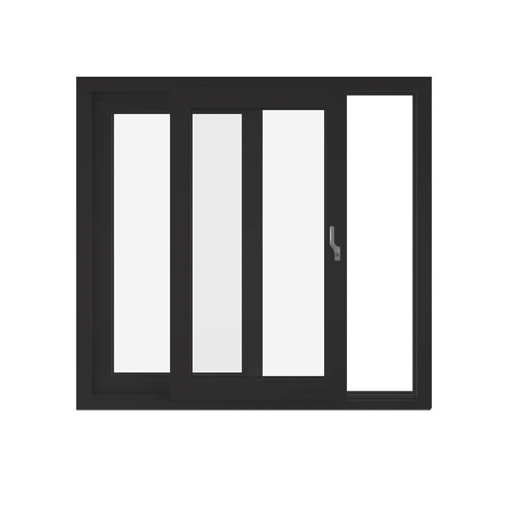 Ventana corredera en color negro mate interior