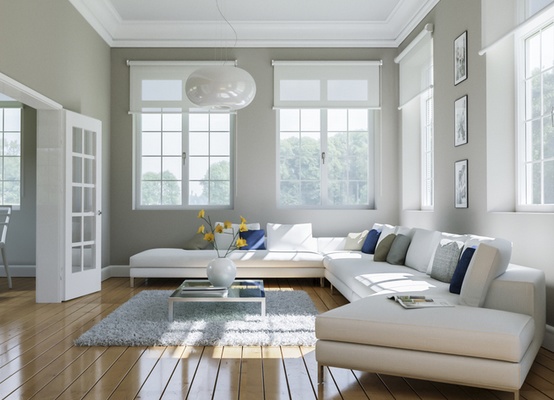 Ventanas para salon en color blanco con barrotillos