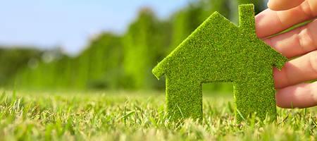 Casa verde con valores U de energía
