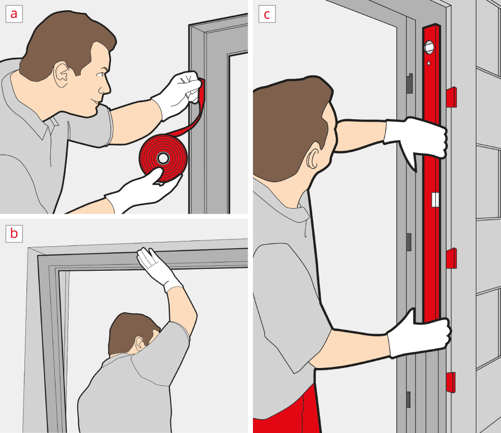 Instalación de una puerta de entrada - Inserción y alineación del marco