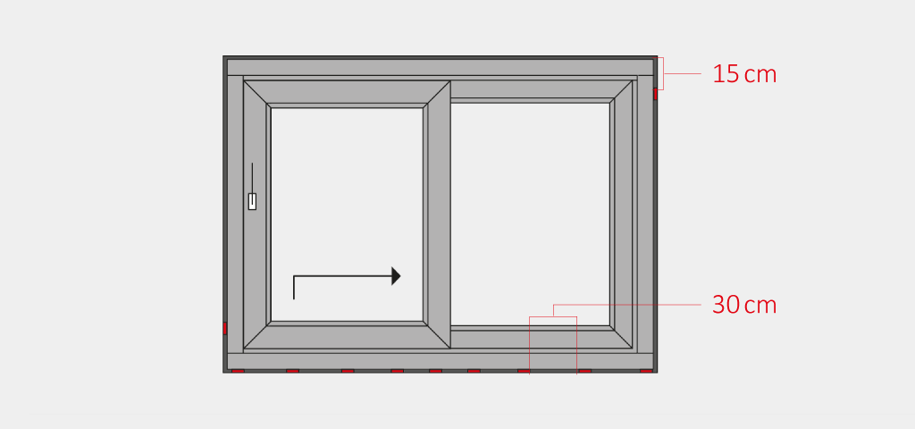 Instalación de una puerta corredera elevable - Inserción y alineación del marco