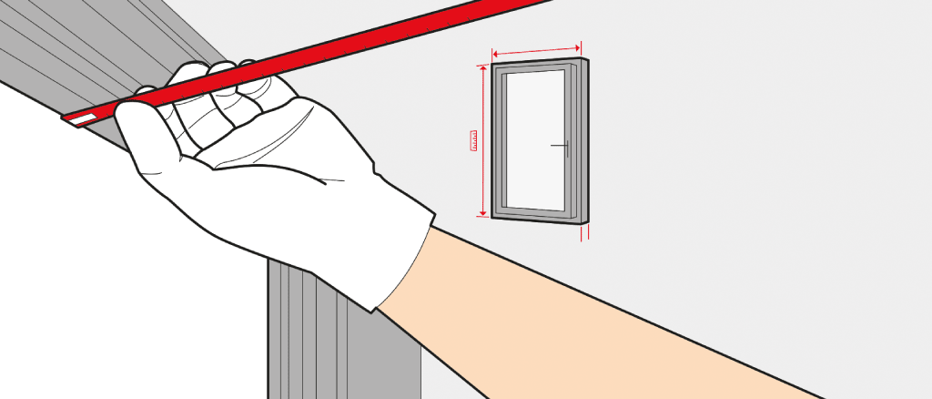 Medir el tamaño de una puerta ventana