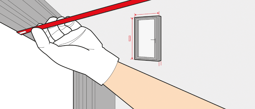 Toma de medidas del tamaño de una puerta para patio