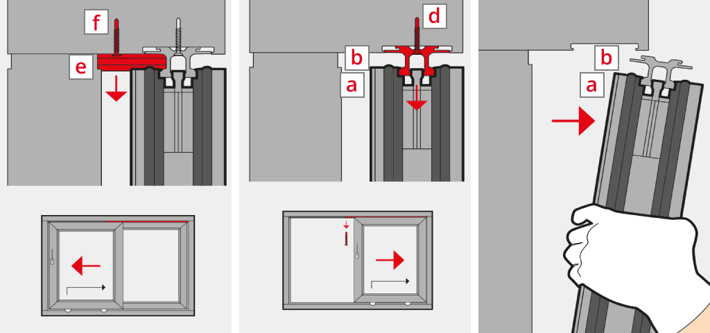 Preparación de una puerta corredera elevable para su instalación