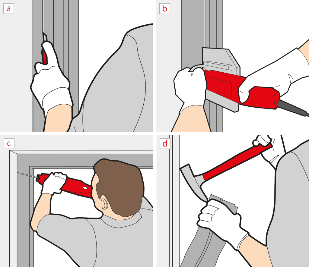 Retirada de una puerta corredera elevable