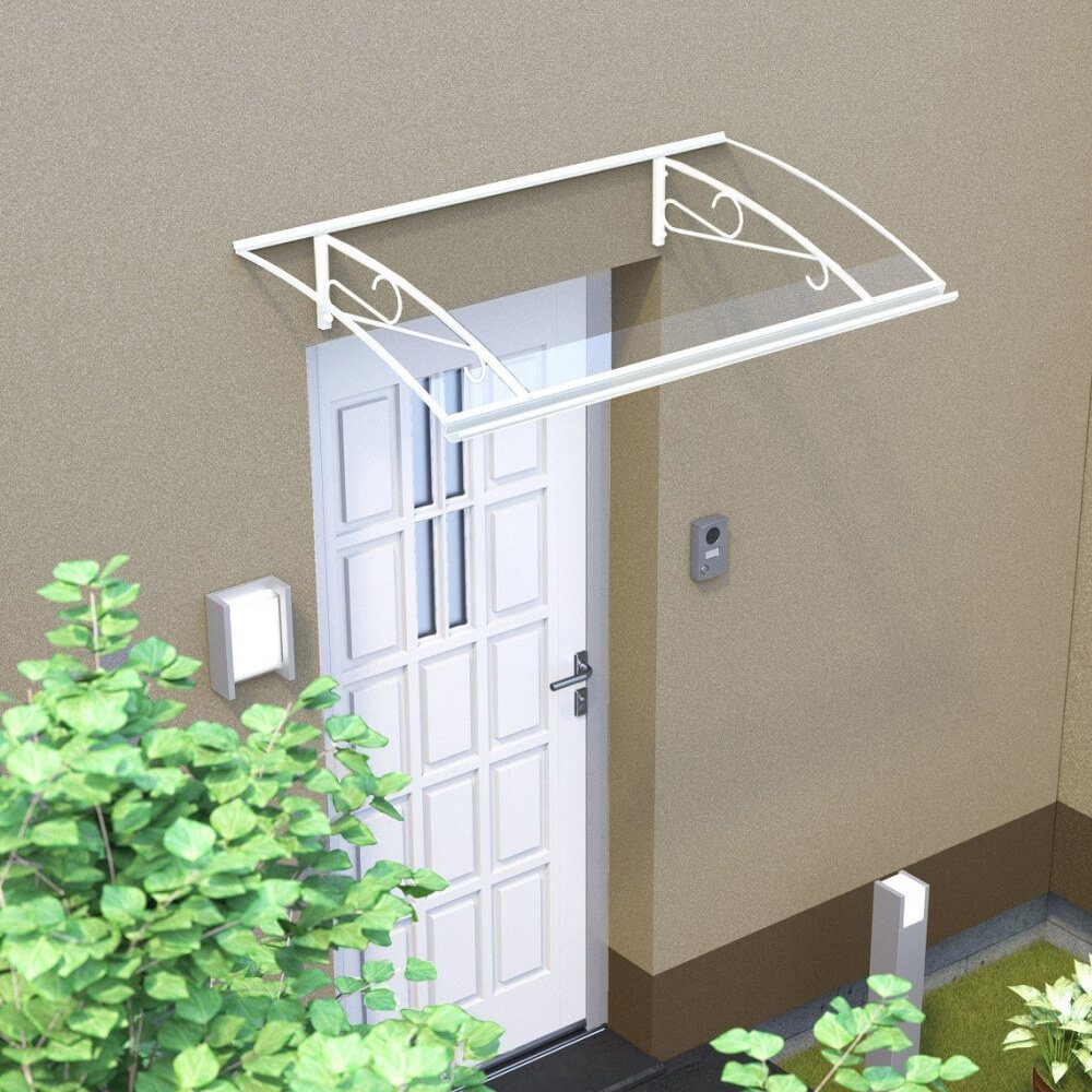 Marquesina Alicante blanca instalada