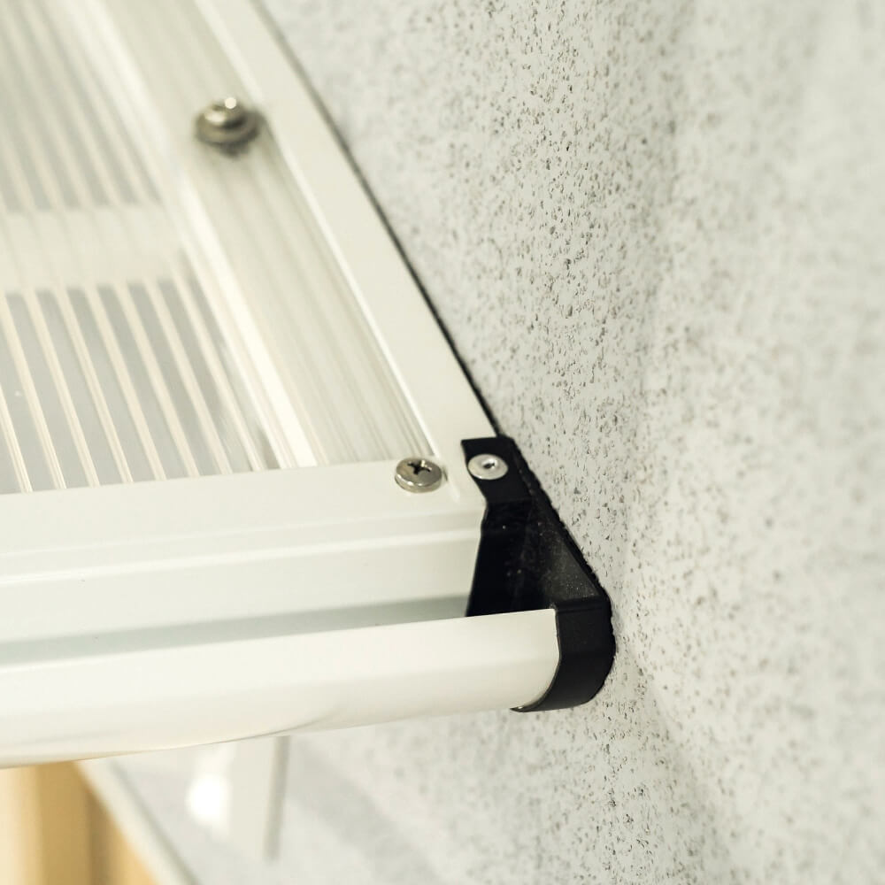 Marquesina Bilbao blanca detalle