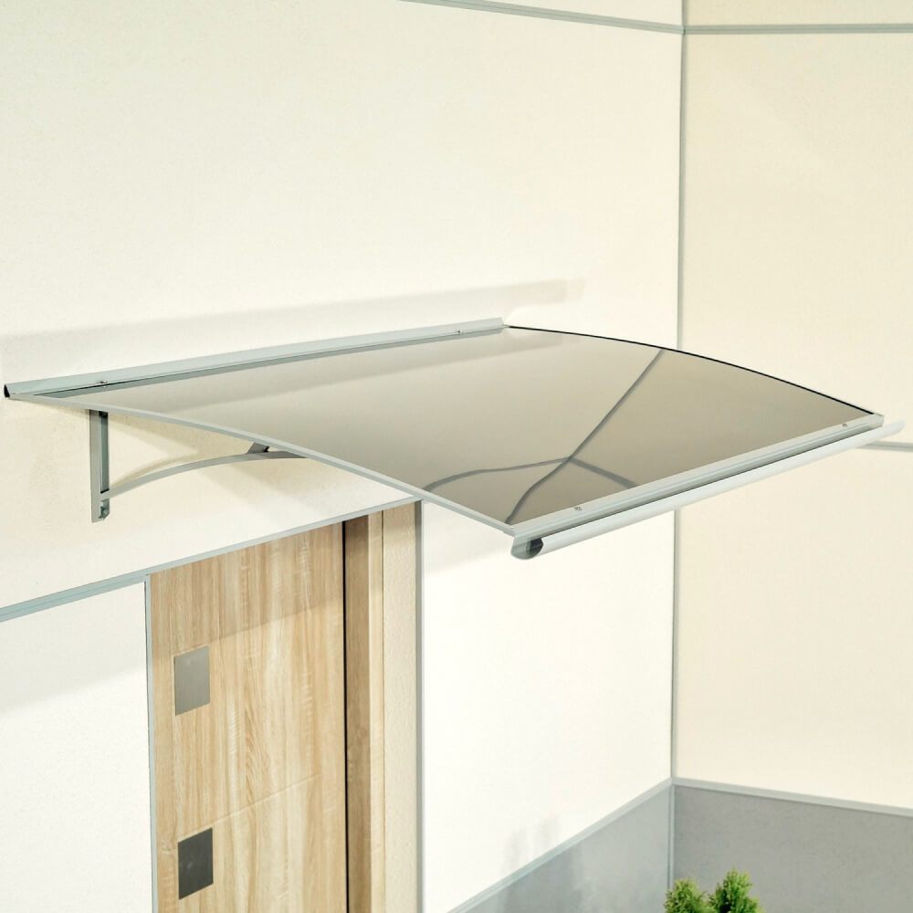 Marquesina Gijón - color plata instalada