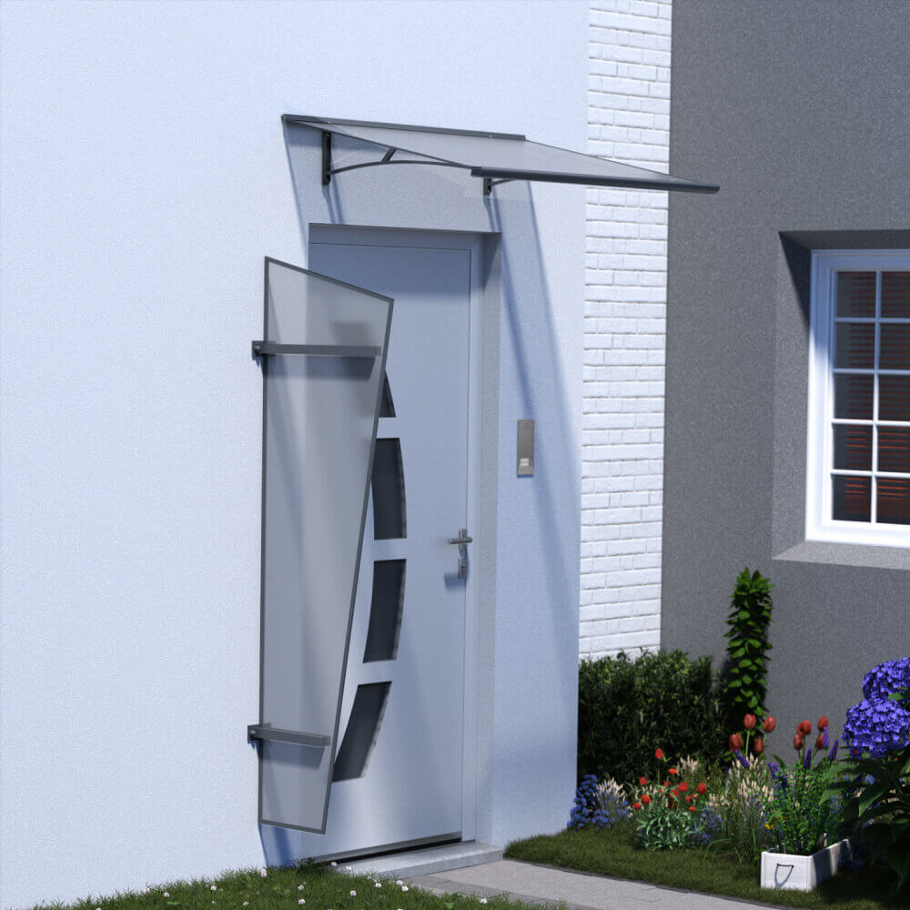 Panel lateral Tarragona con marquesina color antracita