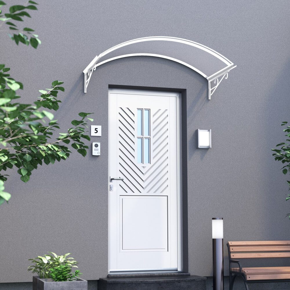 Marquesina Valladolid - instalada color blanco