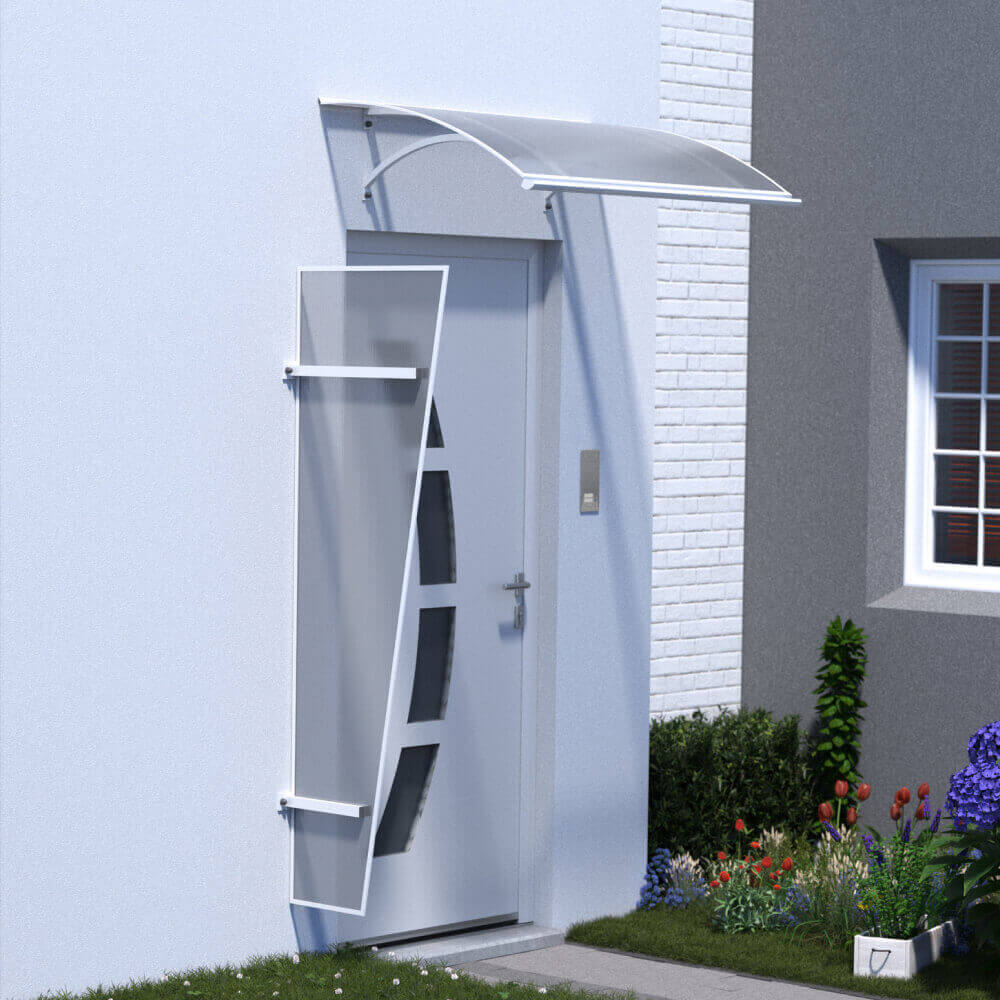 Panel lateral Lérida blanco instalado