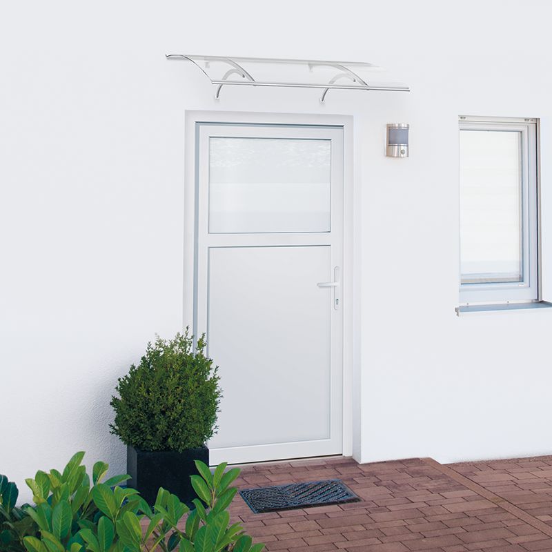 Marquesina con techo transparente