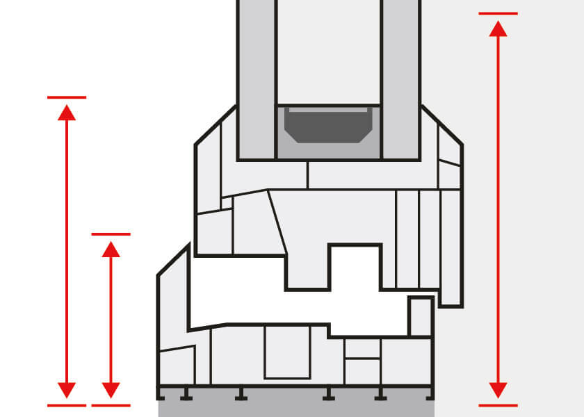 Planos detallados de puertas correderas elevables de PVC