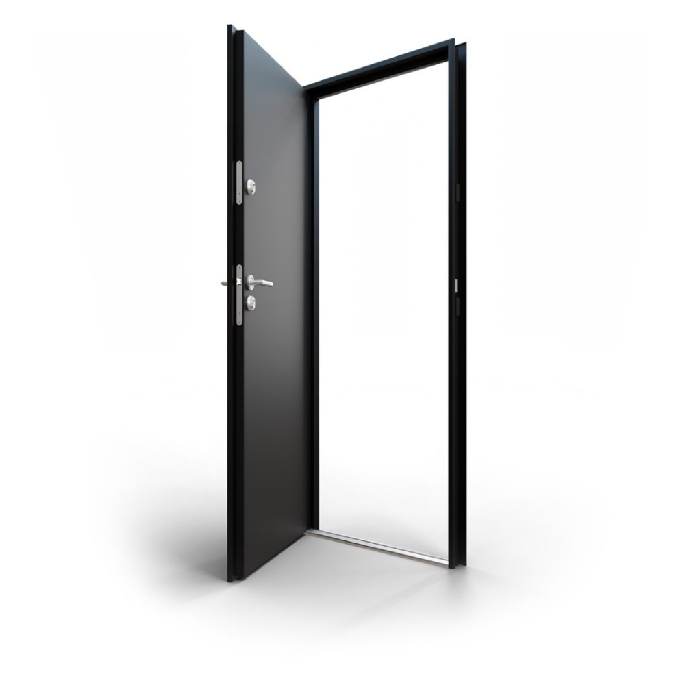 Puerta trasera en antracita