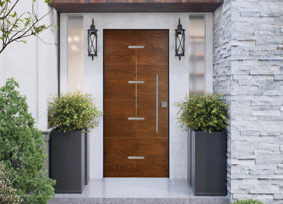 Puerta acorazada modelo Benidorm instalada