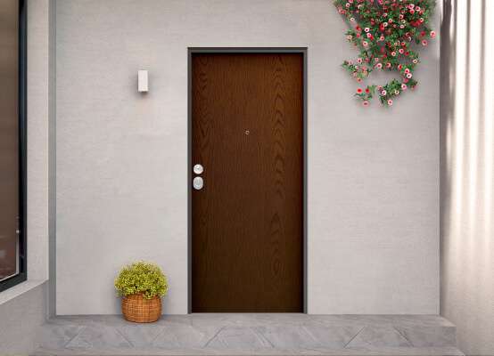 Puerta acorazada modelo Toledo instalada