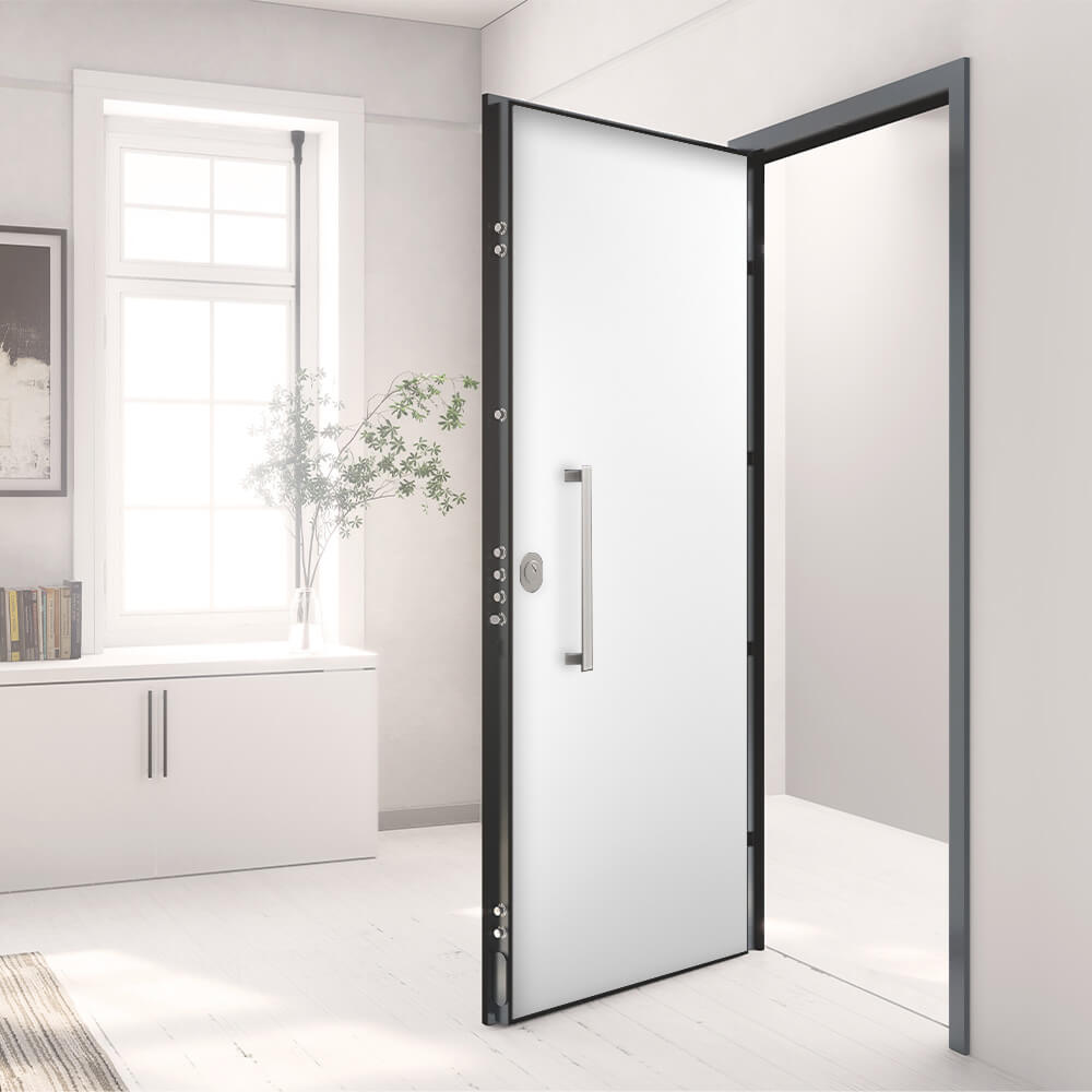 Puerta acorazada modelo Altea interior abierta