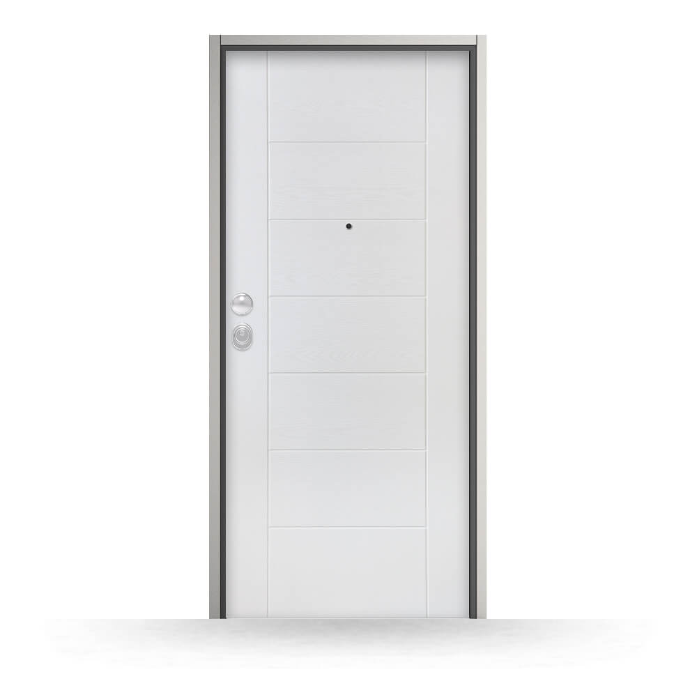Puerta acorazada modelo Cadaqués blanco