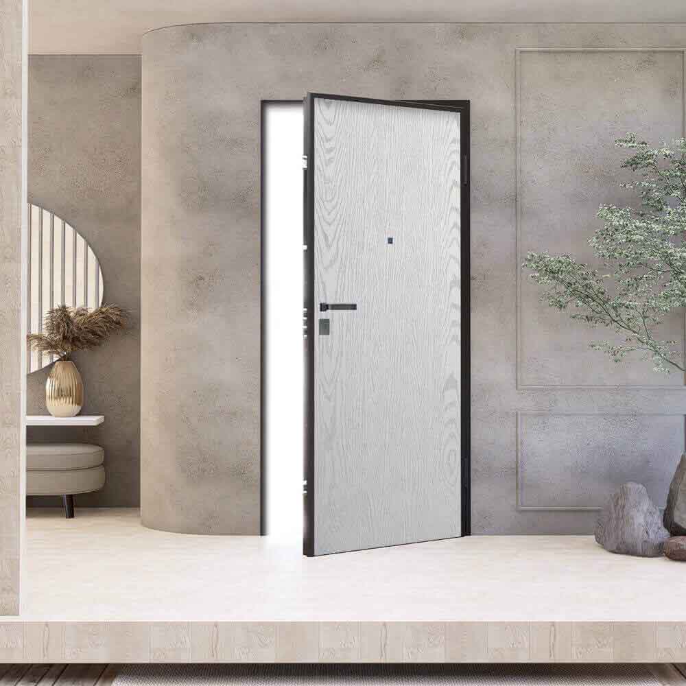 Puerta acorazada modelo Toledo interior abierta