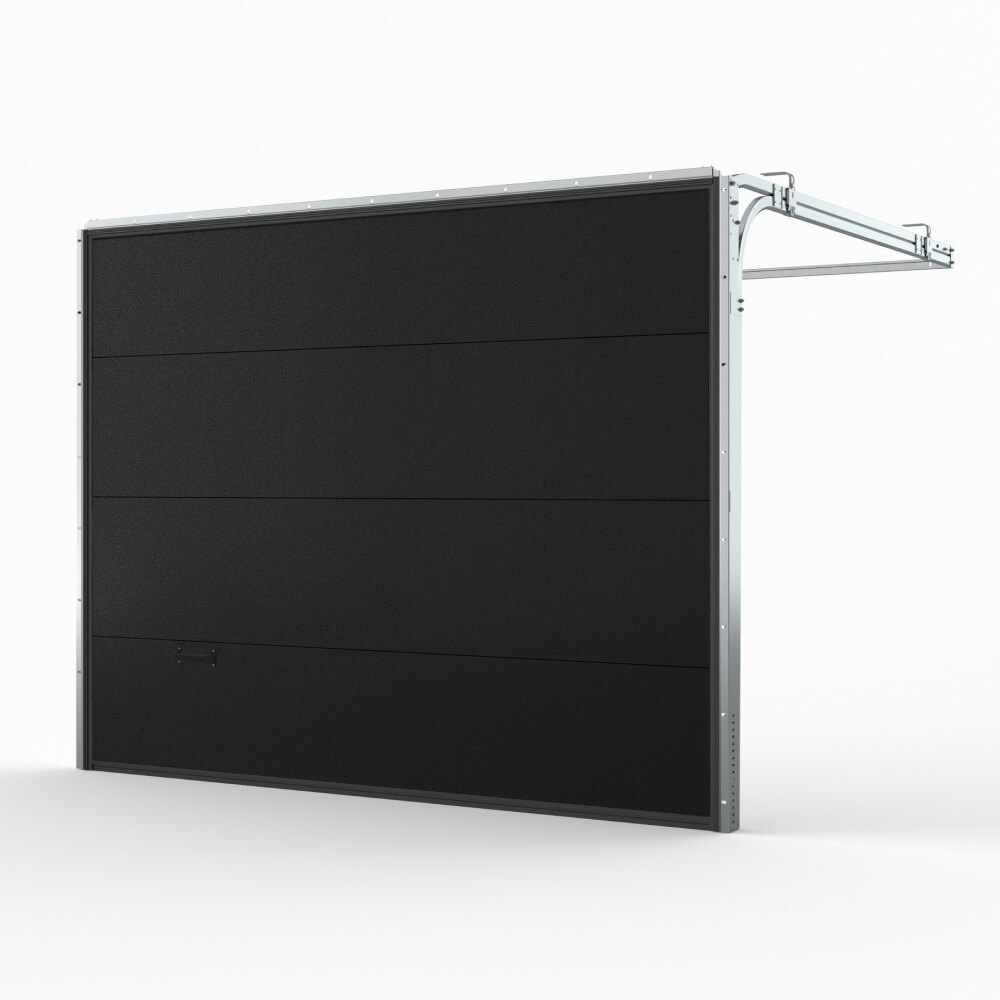 Puerta de garaje negro RAL 9005