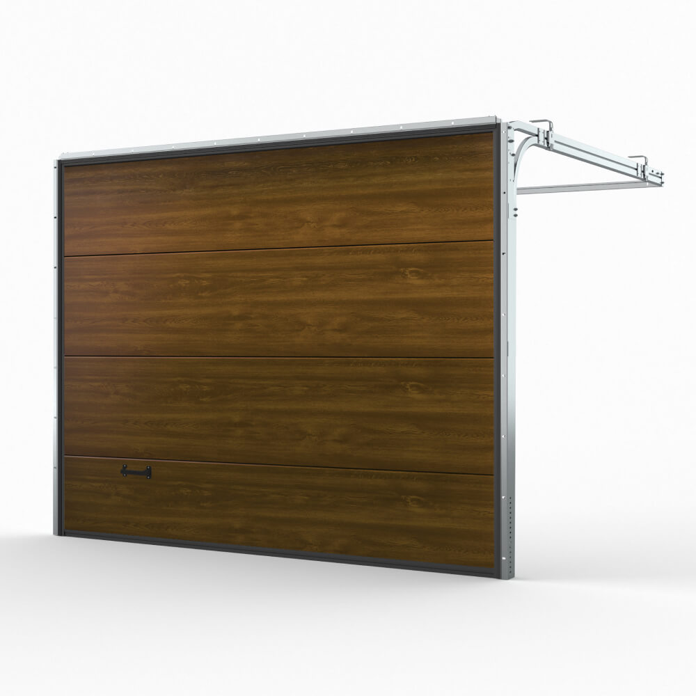 Puerta de garaje imitación madera