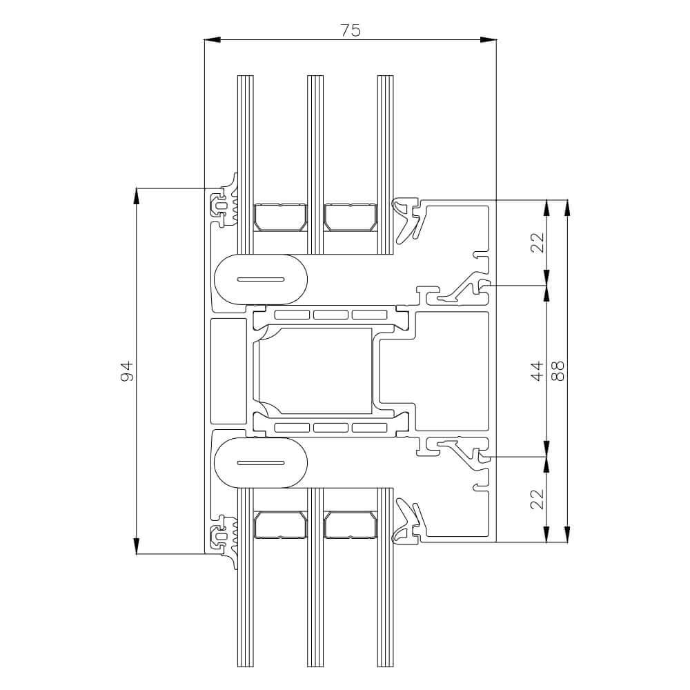 Premium Modern: barrotillo central con acristalamiento fijo
