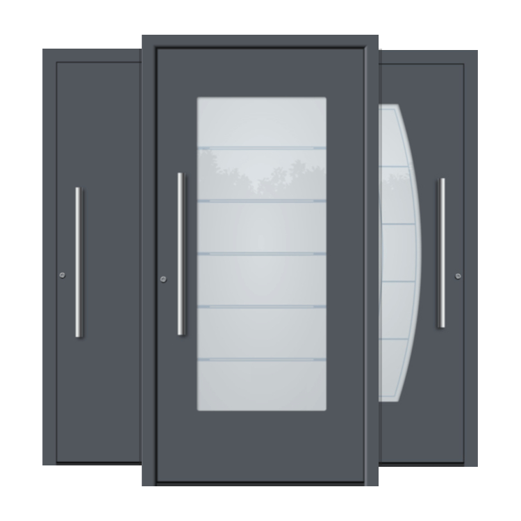 puerta de entrada de aluminio estilo clásico