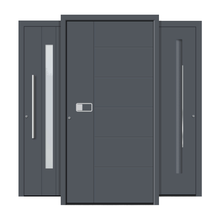 puerta de entrada de aluminio estilo moderno