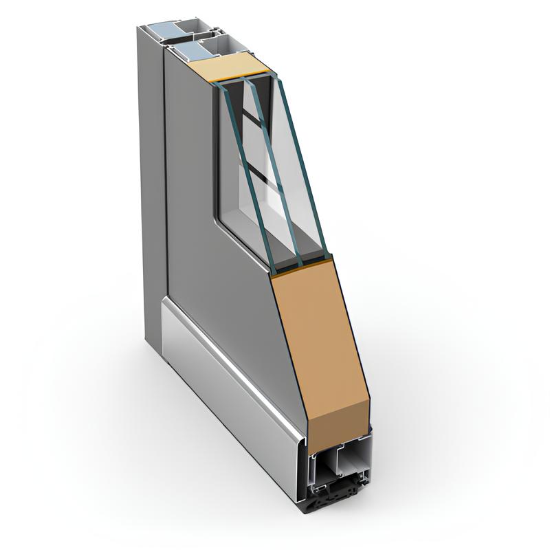 Perfil de puerta de entrada de aluminio