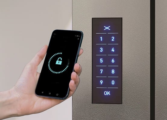 Puerta de entrada interruptor codigo seguro