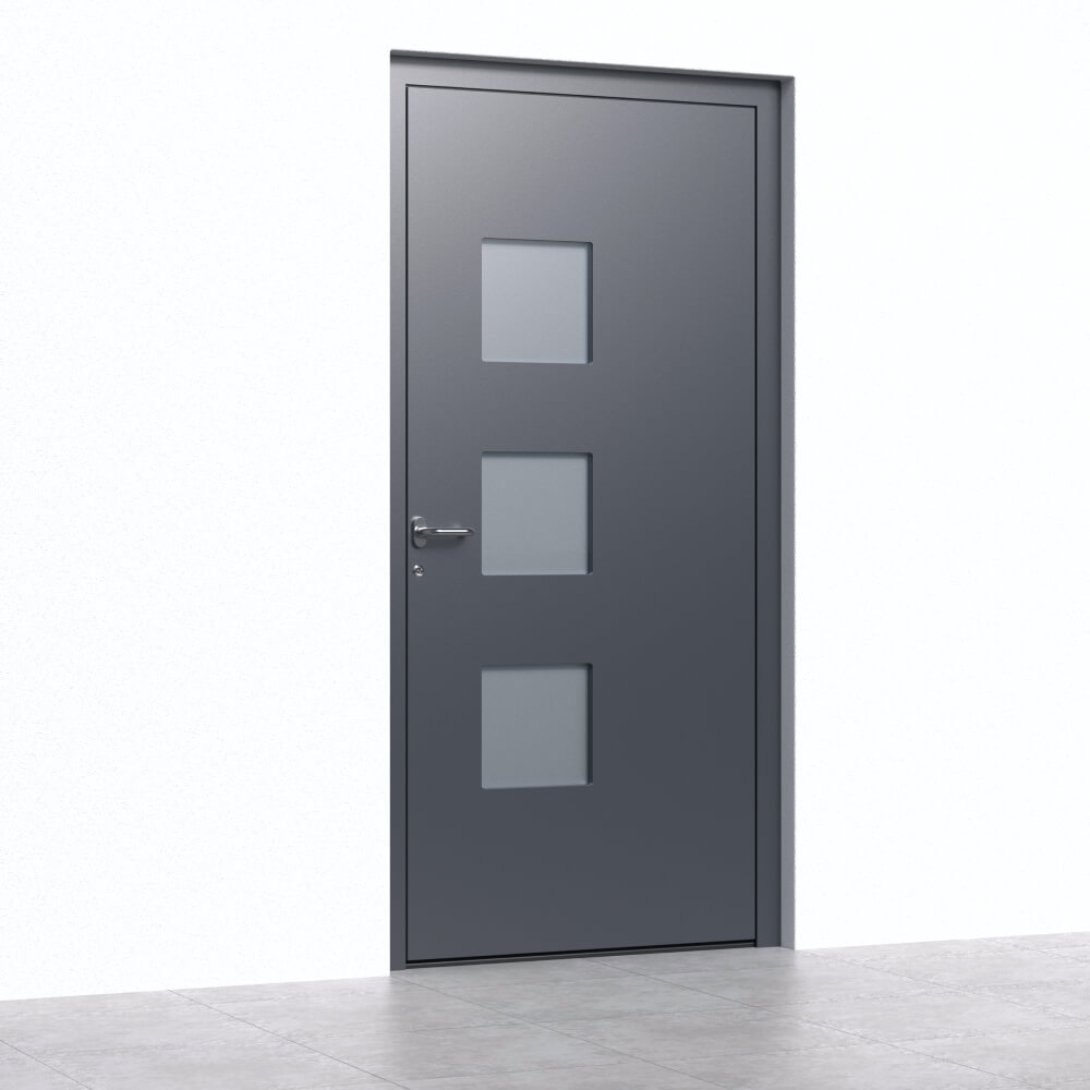 Puerta de entrada de aluminio BASIC Benalmádena render