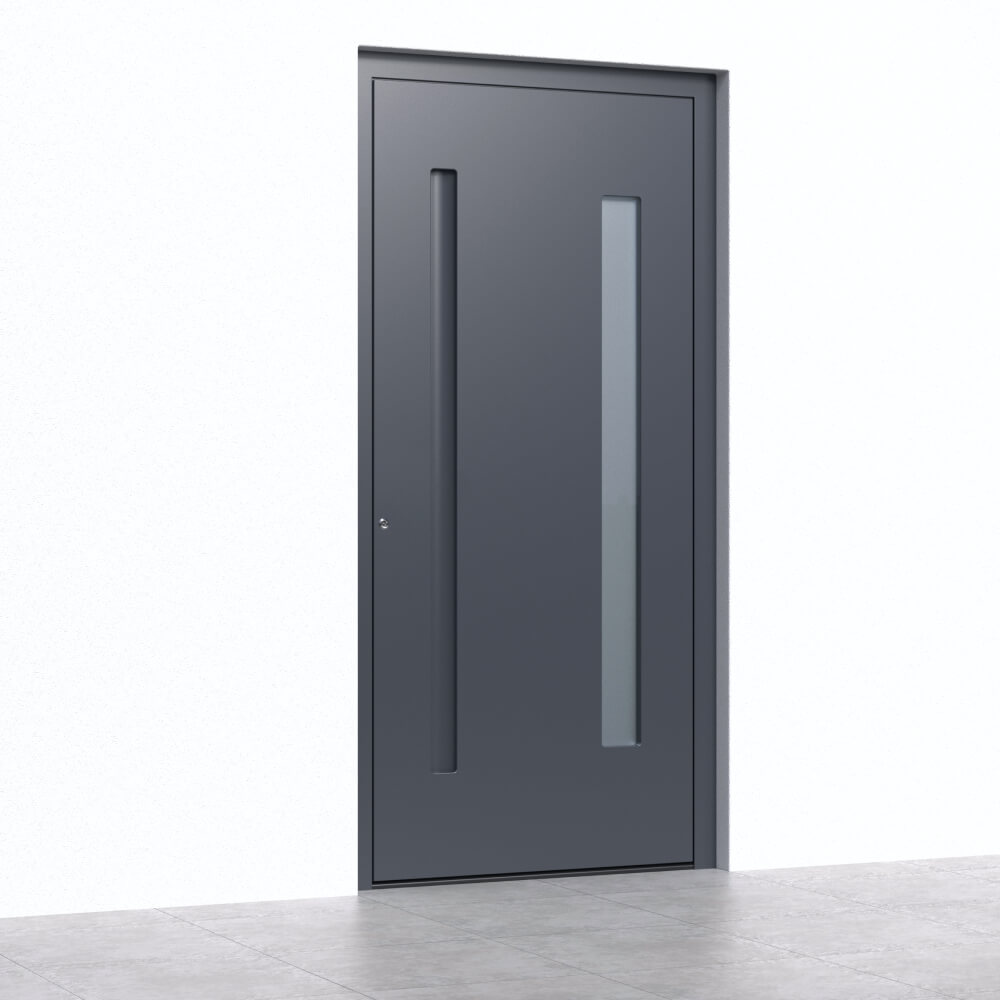 Puerta de entrada de aluminio BASIC Castelldefells render