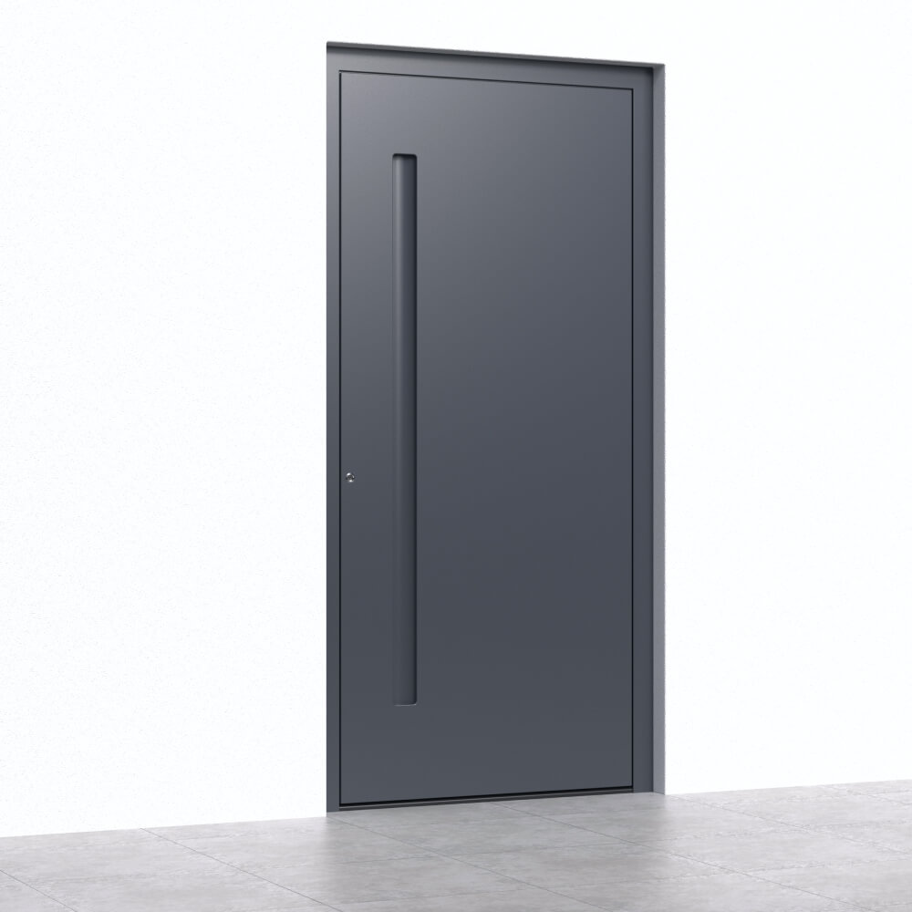 Puerta de entrada de aluminio BASIC Ciudad Real render