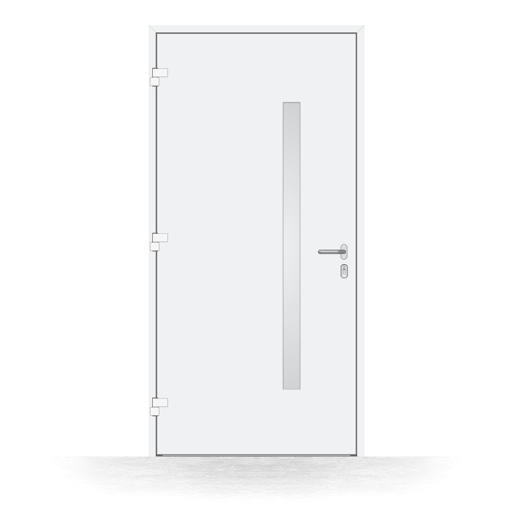 Puerta de entrada de aluminio BASIC Estepona interior