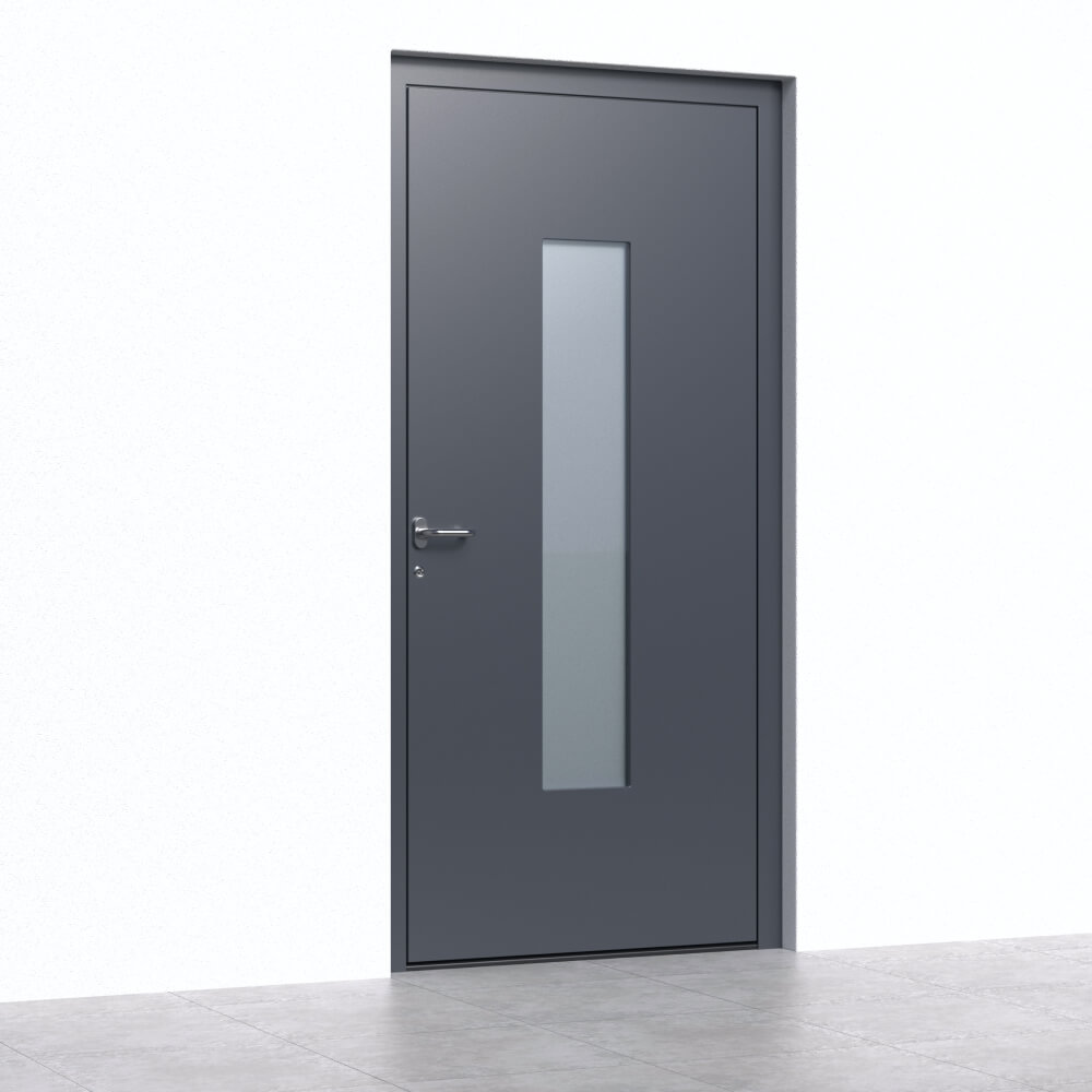 Puerta de entrada de aluminio BASIC Majadahonda render