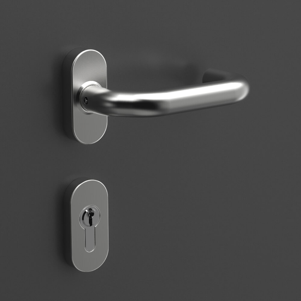 Puerta de entrada de aluminio BASIC manilla