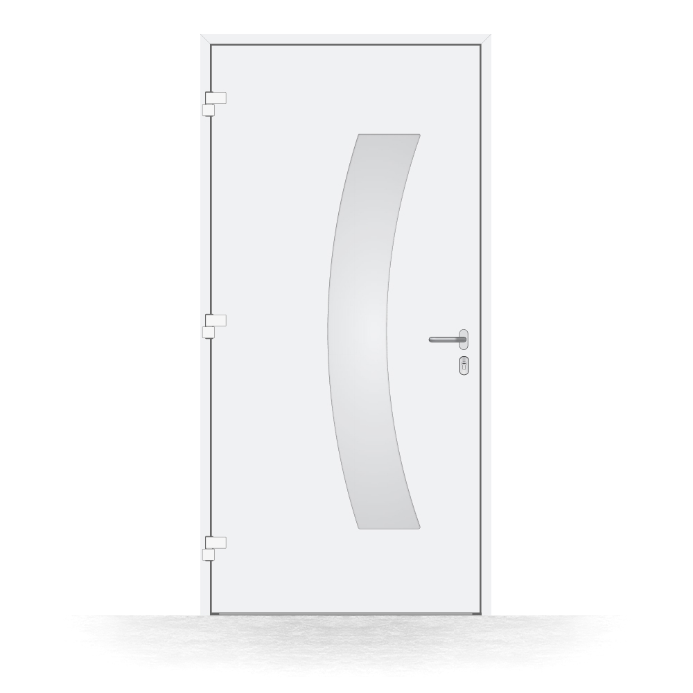 Puerta de entrada de aluminio BASIC Ponferrada interior