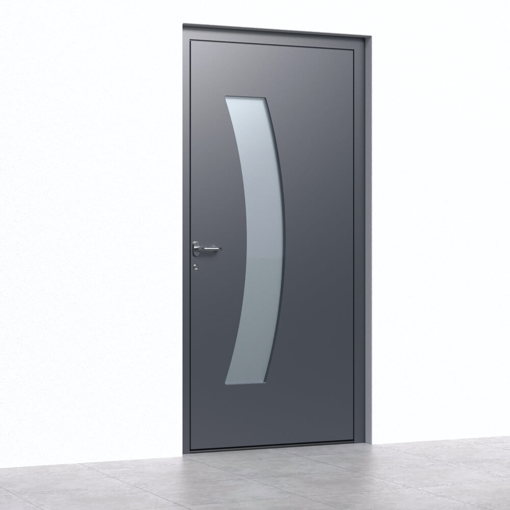 Puerta de entrada de aluminio BASIC Ponferrada render