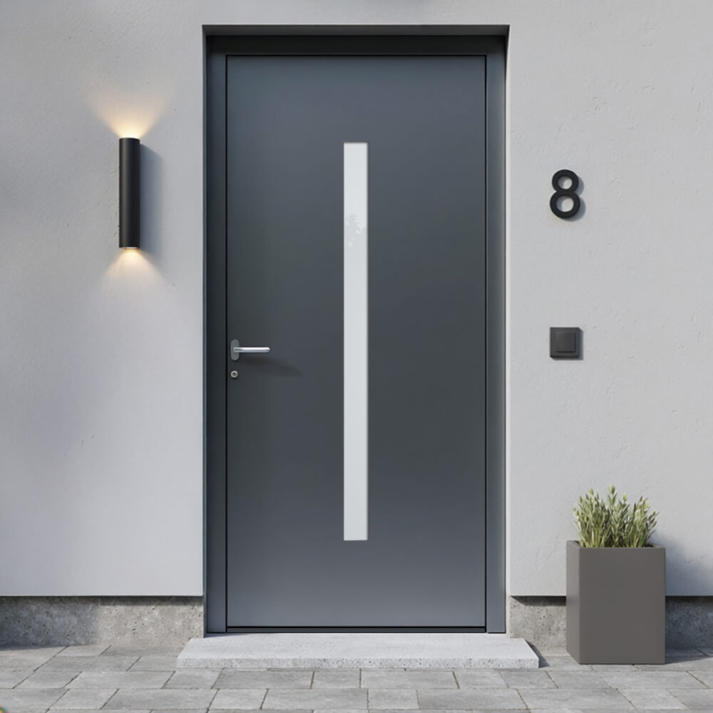 Puerta de entrada de aluminio BASIC Torremolinos instalada