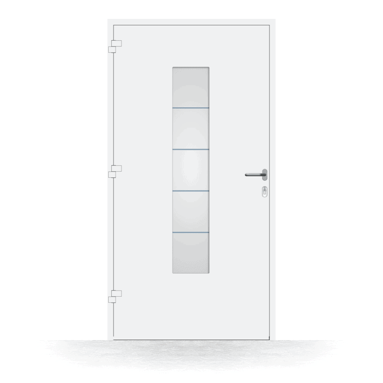 Puerta de entrada modelo Málaga en blanco desde el interior