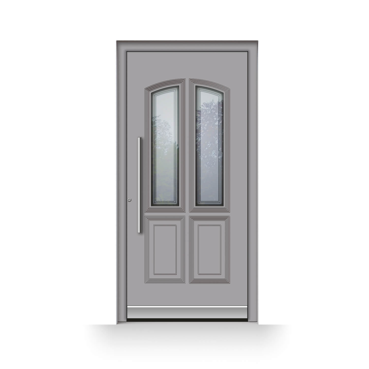 Puerta de entrada modelo Fuenlabrada en gris